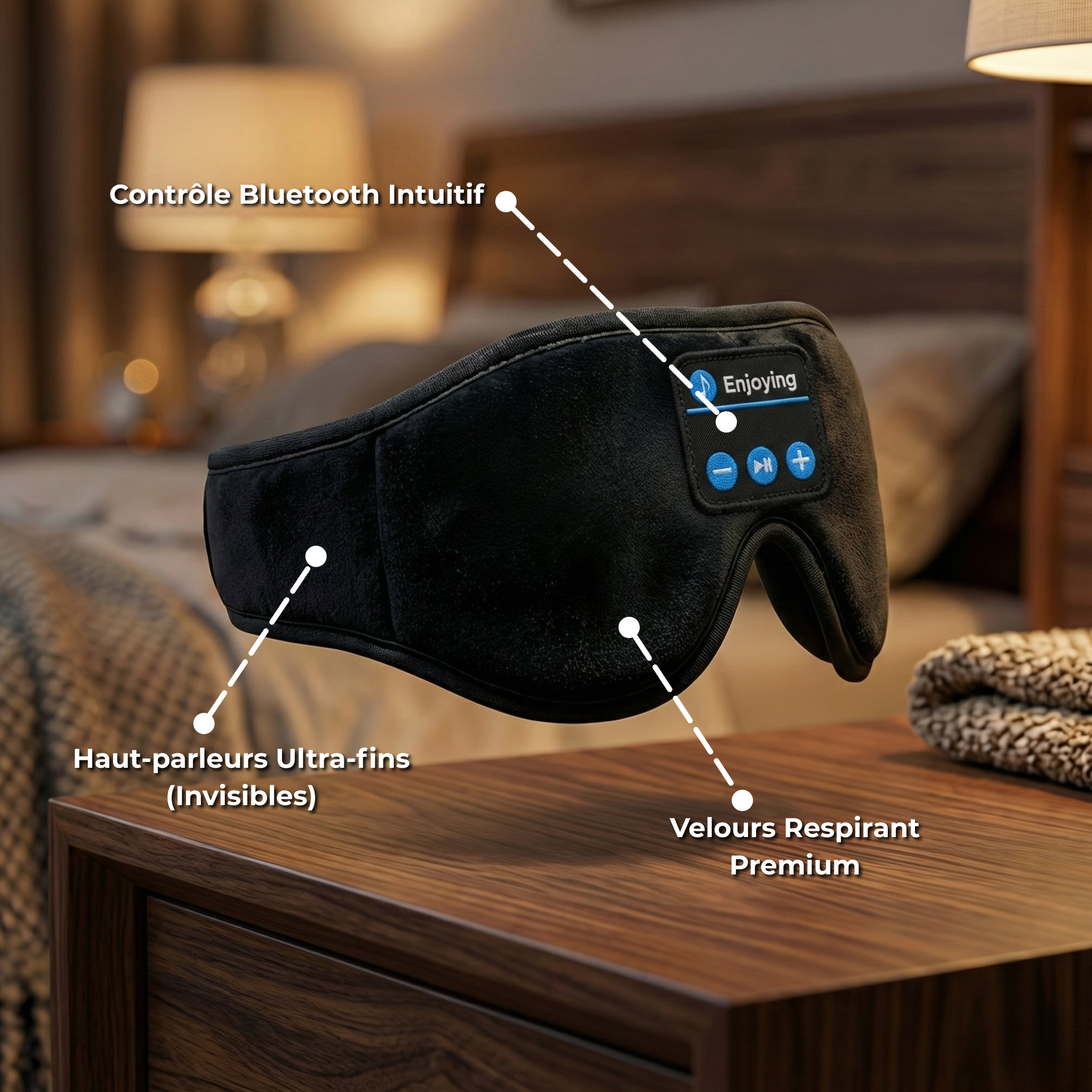 Masque de Sommeil MySomniLab - Bluetooth 5.0 & Blackout 3D